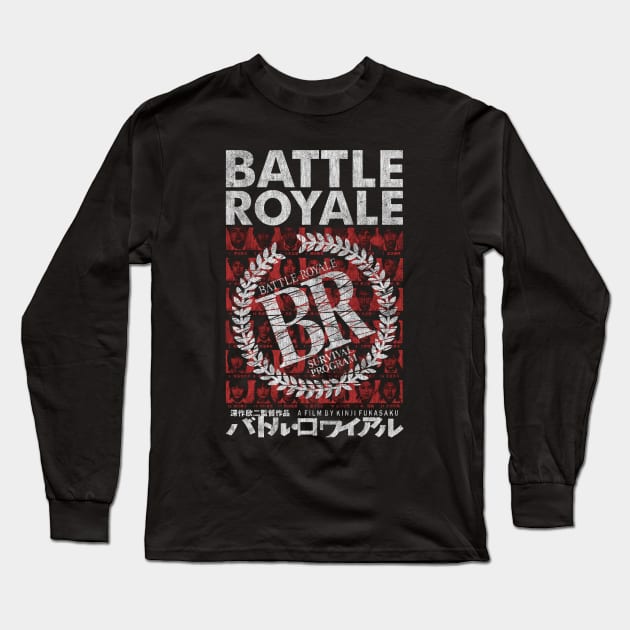 Battle Royale, DISTRESSED, Cult Classic, Manga Long Sleeve T-Shirt by StayTruePonyboy